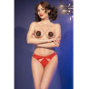 Chilirose - Cr 4839 Ensemble De Noël Cache-Tétons + Culotte Rouge L/Xl